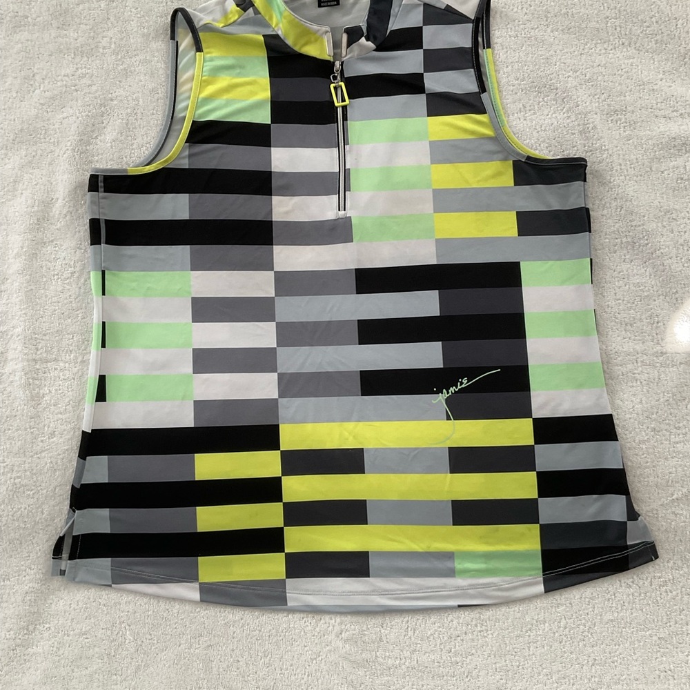 Jamie Sadock Black and Yellow Checkered Top - Picture 6 of 6